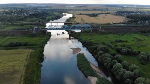 Полет над впадением Угры в Оку. Лето 2018