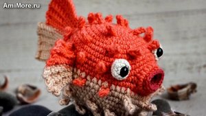 Амигуруми: схема Рыба Фугу. Игрушки вязаные крючком - Free crochet patterns.