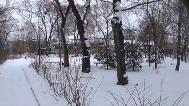 Уссурийск в снегу, декабрь 2022 г. смотреть онлайн