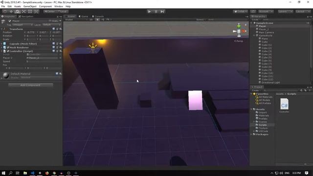 Unity 18 C# Урок 5 - Векторы и Манипуляции с ними, Vector3 смотреть онлайн
