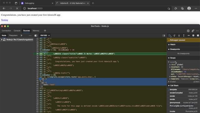 AdonisJS Quick Tip - Debugging, Inspecting, and Freezing Code Execution смотреть онлайн
