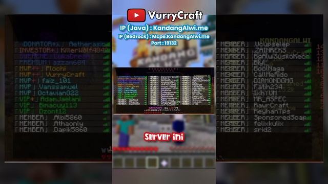 Rekomendasi Server Multiplayer Java and Bedrock - KandangAlwi Server #minecraft #rekomendasi #short смотреть онлайн