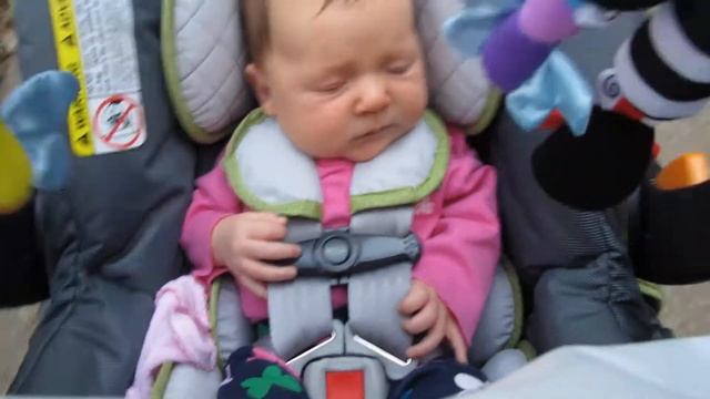 Nora taking a walk with mommy! смотреть онлайн