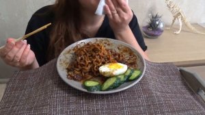 ASMR noodles/ асмр лапша чачжанмён/доширак /asmr 국수