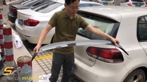 Carbon Fiber Spoiler - Volkswagen Golf VI MK6 GTI R20 - Installation - vw153
