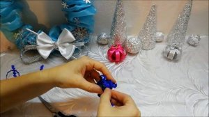 МК Новогодние шары на ёлку из лент