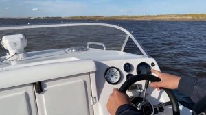 Сравнение гребных винтов (19, 21) мотора SUZUKI 90 на катере НЕМАН - 500, замер скорости.