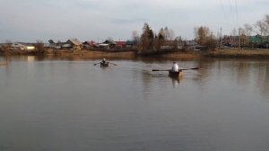 Лодка деревянная, плоскодонка, длина 4 метра.