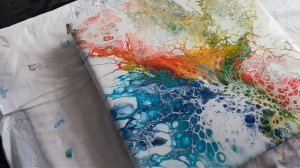 Акриловая заливка.Создаем картину ртом.acrylic fluid pouring