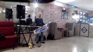 Белый лебедь на пруду