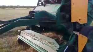 Т-25 трудяга на сенокосе с самодельным пресс-подборщиком