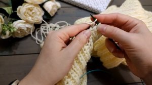 Описание вязания шарфа спицами