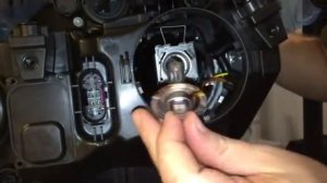 Headlight bulb replacement  in a Mercedes GLK350