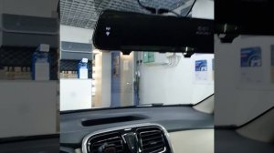 Renault Logan - установка зеркала с регистратором и камерой заднего вида