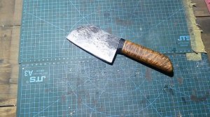 Сербский нож кухонный топорик ковка  топора из рессоры