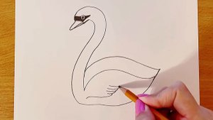 Как Нарисовать Лебедя Очень Легко за 5 минут | Рисуем Лебедя Карандашом | Miss Fatima - Art