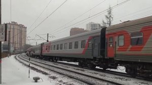 Электровоз ЭП2К-246 с дополнительным поездом №182 Москва - Орск