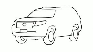 How to draw a TOYOTA LAND CRUISER PRADO 2018 / drawing toyota suv 2019 car