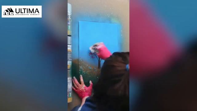 SPRAY PAINT ART 3 рисунка в технике спрей-арт с красками ULTIMA. Мастер-класс..mp4 смотреть онлайн