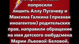 "Ветераны России" попросили лишить Аллу Пугачеву и Максима Галкина родительских прав