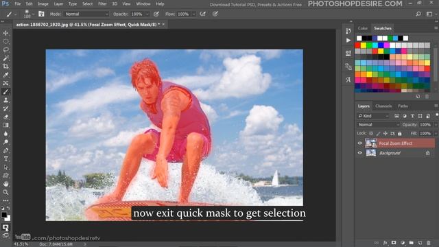Focal Zoom Photo Effect - Photoshop Tutorial - Action Zoom Blurring Effect смотреть онлайн