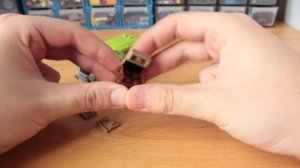 Lego Mr Bean Mini and blue Reliant car with instructions