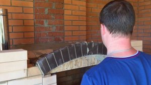 Кладка арки  в мангале.