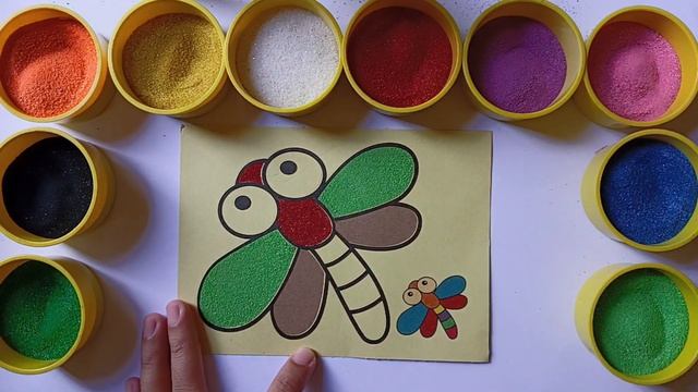 coloring sand dragonfly colored sand art смотреть онлайн