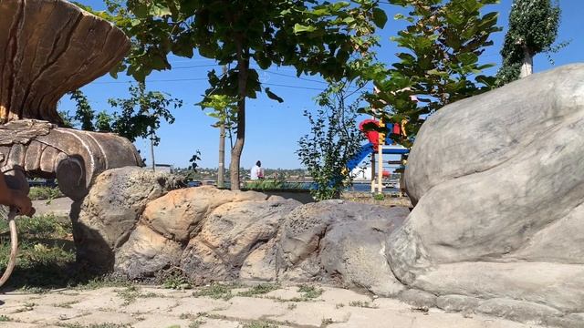 Камень бордюрный из Арт бетона.красим акриловыми красками. Обзорное видео. смотреть онлайн