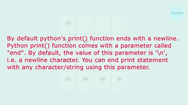 Printing Patterns in Python | Python Pattern Program | Part - 1