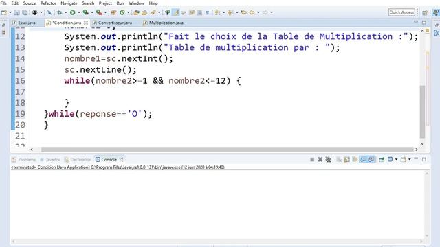 Apprendre à programmer en Java TP Table de Multiplication #28 смотреть онлайн