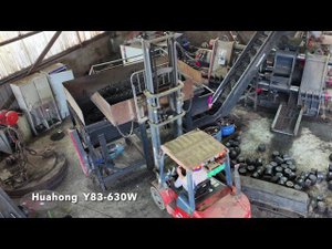 Работа брикетировочного пресса Y83-630W для металлической стружки