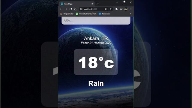 Weather forecast React App