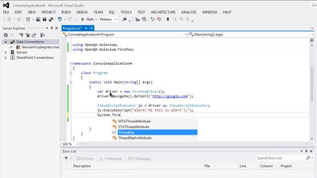 Selenium C# Accept Alert
