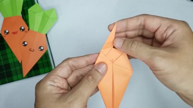 Origami carrot bookmark carrot