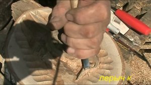 РЕЗЬБА по спилам берёзы и ольхи