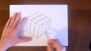 Уроки рисования.Учимся рисовать кубик рубик.How to Draw rubik cube.