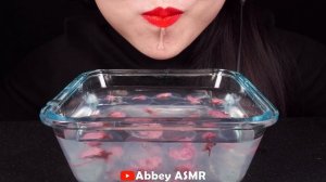 ASMR EDIBLE WATER BOTTLE *NO PLASTIC* HOW TO MAKE CHERRY BLOSSOM GIANT POPPING BOBA EATING SOUNDS 먹