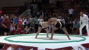 Тюлюш Сайын-Белек в финале чемпионата Европы по сумо в Грузии