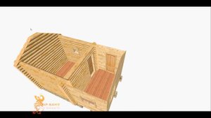 Баня "в чашу" 3х3 проект из бревна / "Жар - Баня"