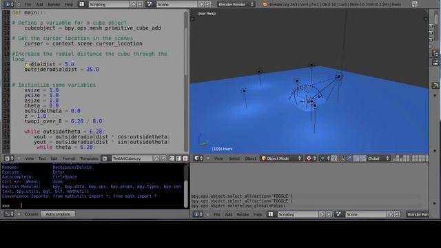 Blender 2.6 Tutorial - Basic Python Programming - Part 3