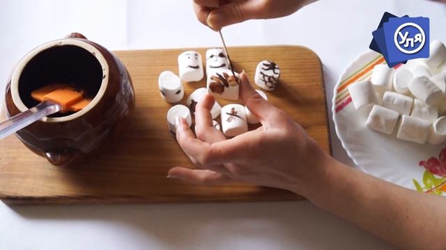 Смешная еда // Детское творчество // Воздушный зефир с рисунком смотреть онлайн