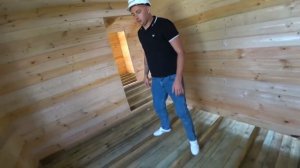 #СанСаныч на стройке дома по проекту "Эстетичный" 7х9 компании Брусина