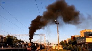 Паровозы Л 2057 и Л 2344 на станции Монино вечером 17 05 2019г