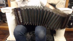 4148 - Decorated Walnut German Bandonion Bandoneon MM 34 31 $1499