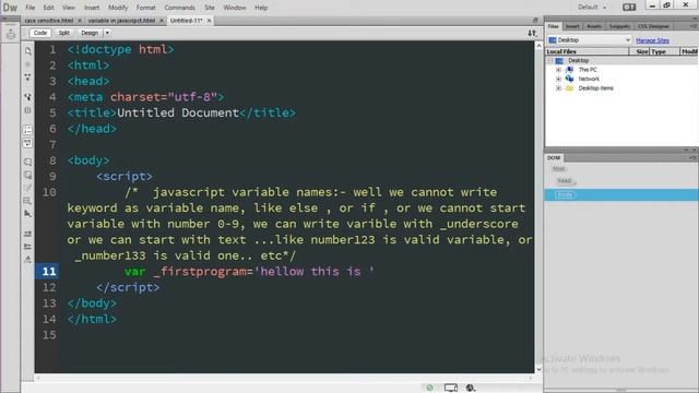 how to write javascript variable.(javascript tutorials)