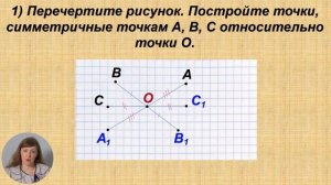 7й класс; Математика; "Cимметрии относительно точки и симметрии относительно прямой"