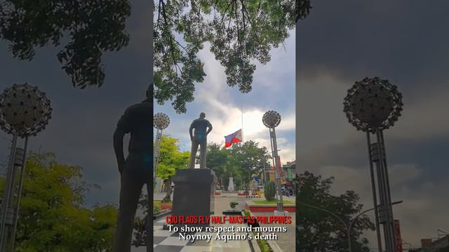 CDO Flags fly half-mast as Philippines To show respect and mourns for the late Noynoy Aquino's deat