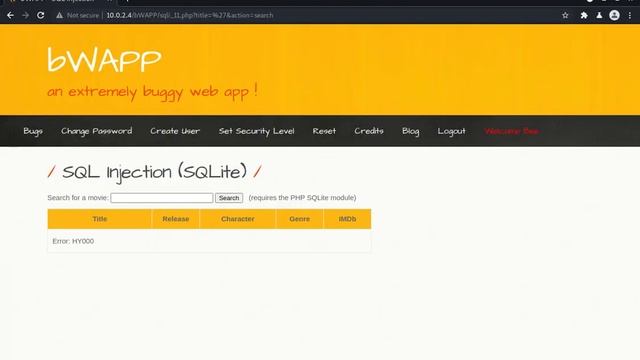 SQL Injection SQLite Low Security Level смотреть онлайн