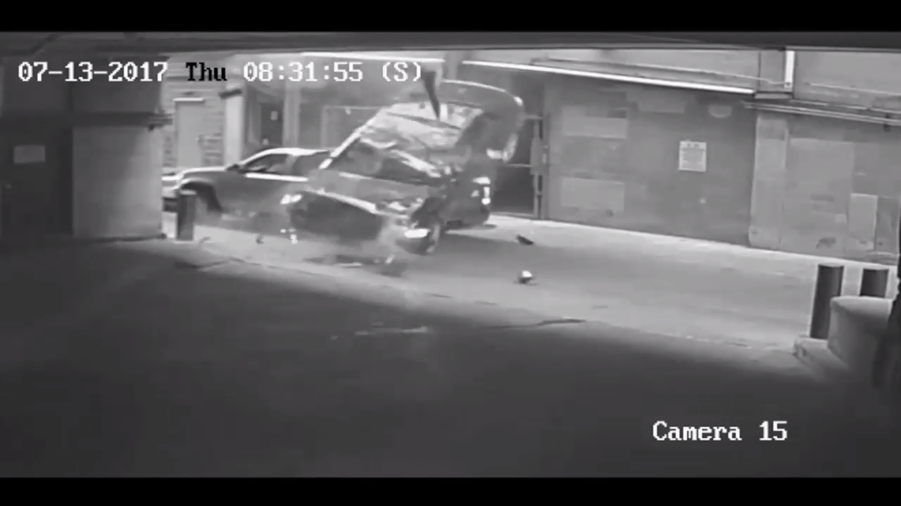 Car Falling from the Air.